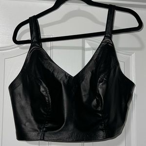 Faux Leather Bralette Eloquii